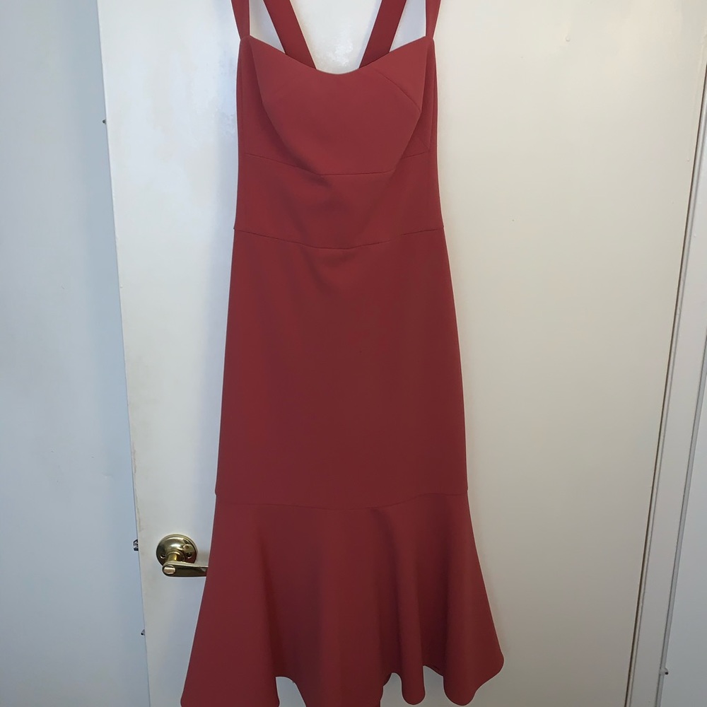 Elegant rose midi dress